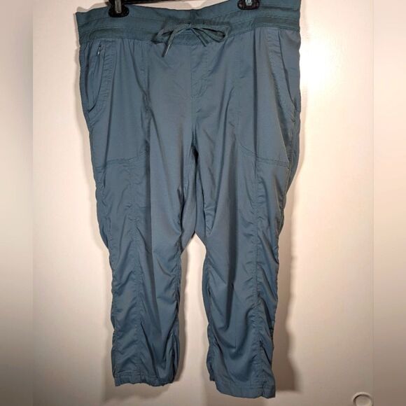 The North Face Pants Women's Extra Large Olive Green Joggers Nylon High Rise - Picture 1 of 10